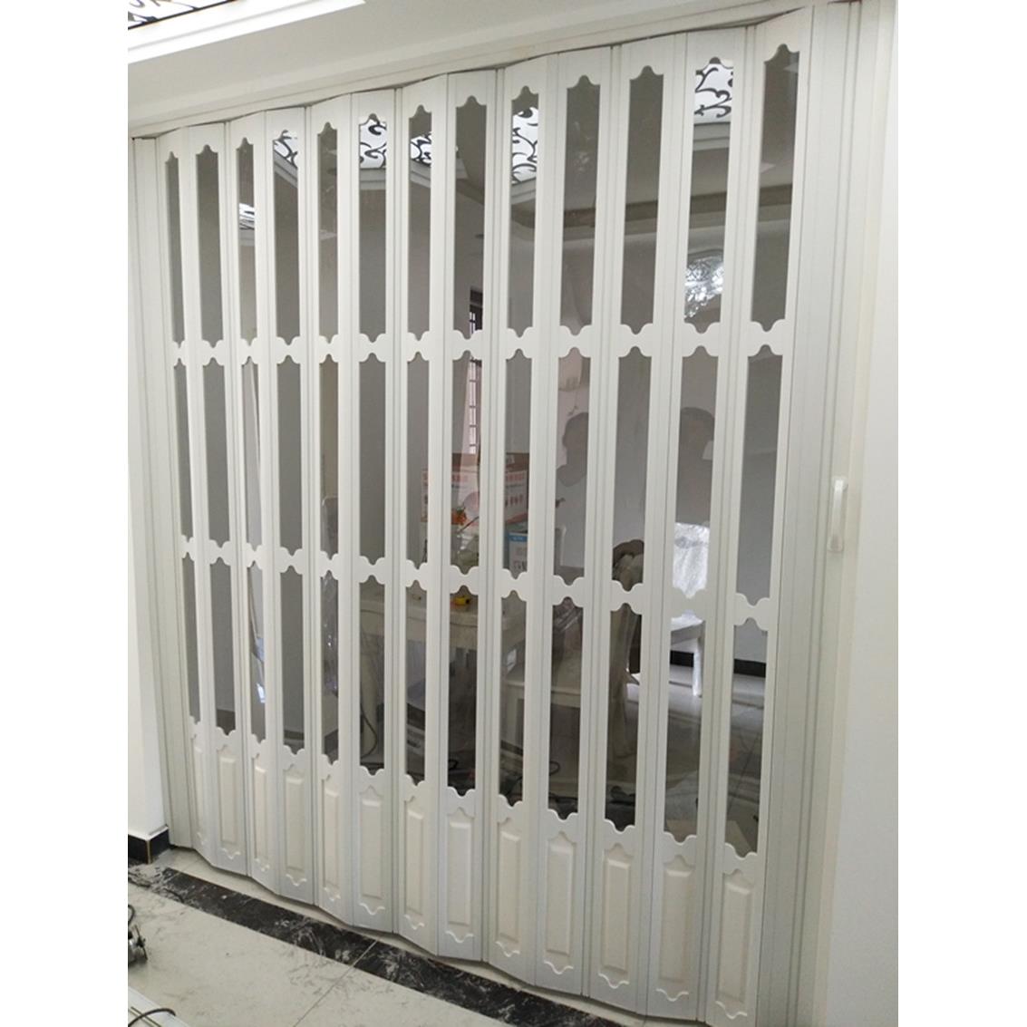 pvc折叠门厨房燃气验收阳台客厅隔断商场店铺铝合金推拉门屏风