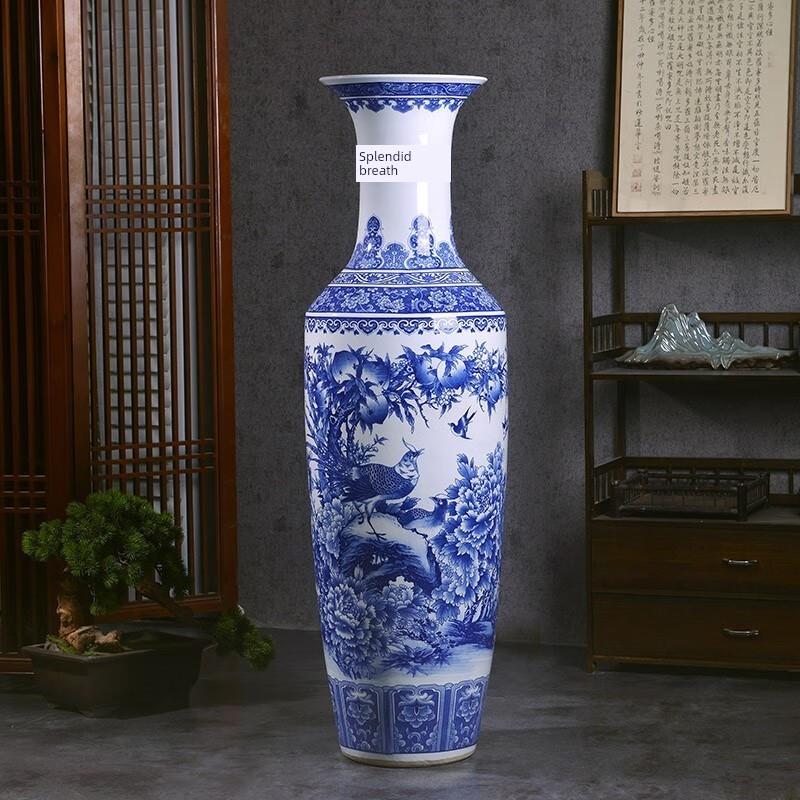 景德镇陶瓷落地式大花瓶乔迁礼品酒店开业礼品客厅办公室装饰