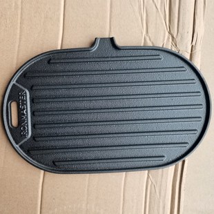 植物油预处理 食品级无化学涂层 M28铸铁烧烤架专用 双面实心烤盘