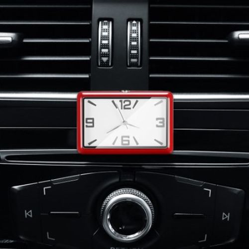 创意车载时钟夜光车用钟表汽车空调出风口时钟方形车内电子石英表