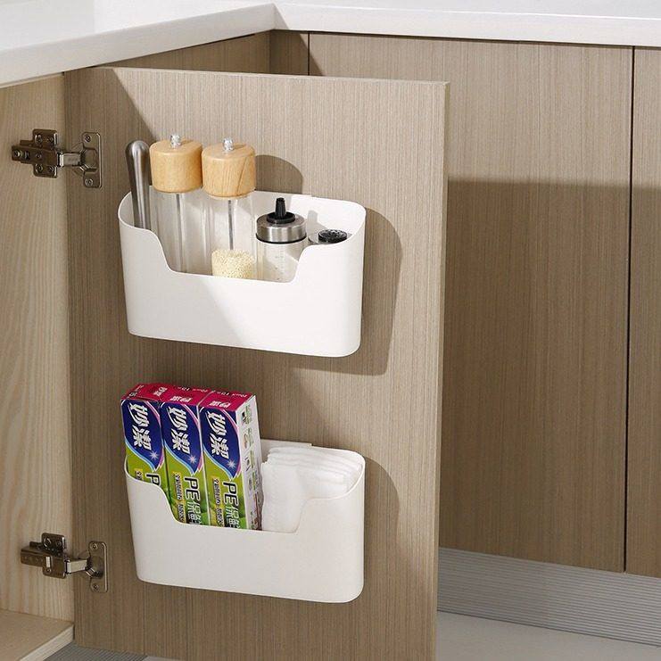 家用壁挂式收纳盒免打孔卫浴室用品整理盒橱柜门后置物储物收纳盒,收纳整理,首饰盒,淘宝优惠券,粉丝福利购,淘宝优惠卷