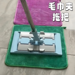 毛巾夹拖把夹布平板拖布家用干湿两用超强吸水一拖净懒人拖地神器