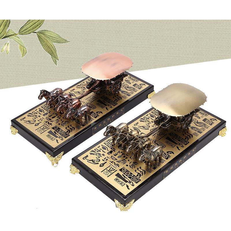 西安兵马俑特色工艺品红铜木盒铜车马高档秦始皇陵商务礼品伴手礼