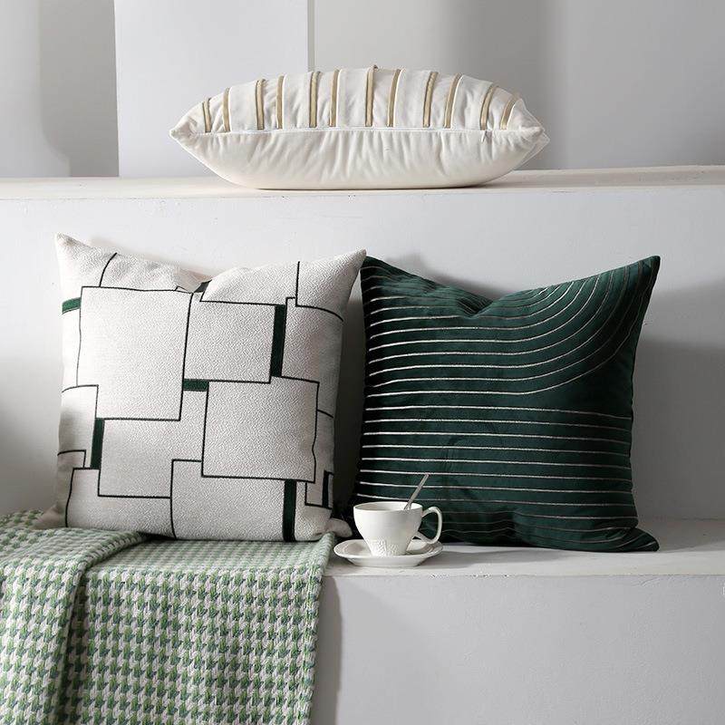 抱枕组12现代简绿色提刺绣抱发枕靠垫套约客厅沙抱枕组合花样间软,居家布艺,抱枕被,淘宝优惠券,粉丝福利购,淘宝优惠卷