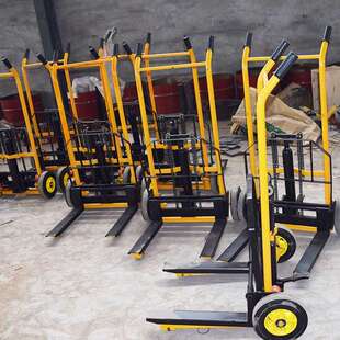 厂家手动小型家微型叉车手升降推机535用升堆高高车现货