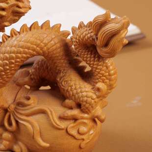 龙木年崖柏木龙摆件生实肖龙木雕542龙生肖吉祥青物工艺品质龙木