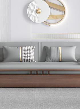 防撞圆小角设计实木沙发44566床人可多折双叠两用客厅户型功能新