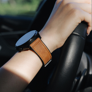 适用于新款oppowatch X2/X真皮表带OPPO智能手表4pro磁吸一加oneplus2腕带3pro/watch3/2/1高级vivo5替换腕带
