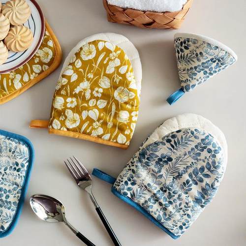 烘焙手套家居厨房耐高温烤箱布艺三角锅盖帽隔热隔热防烫