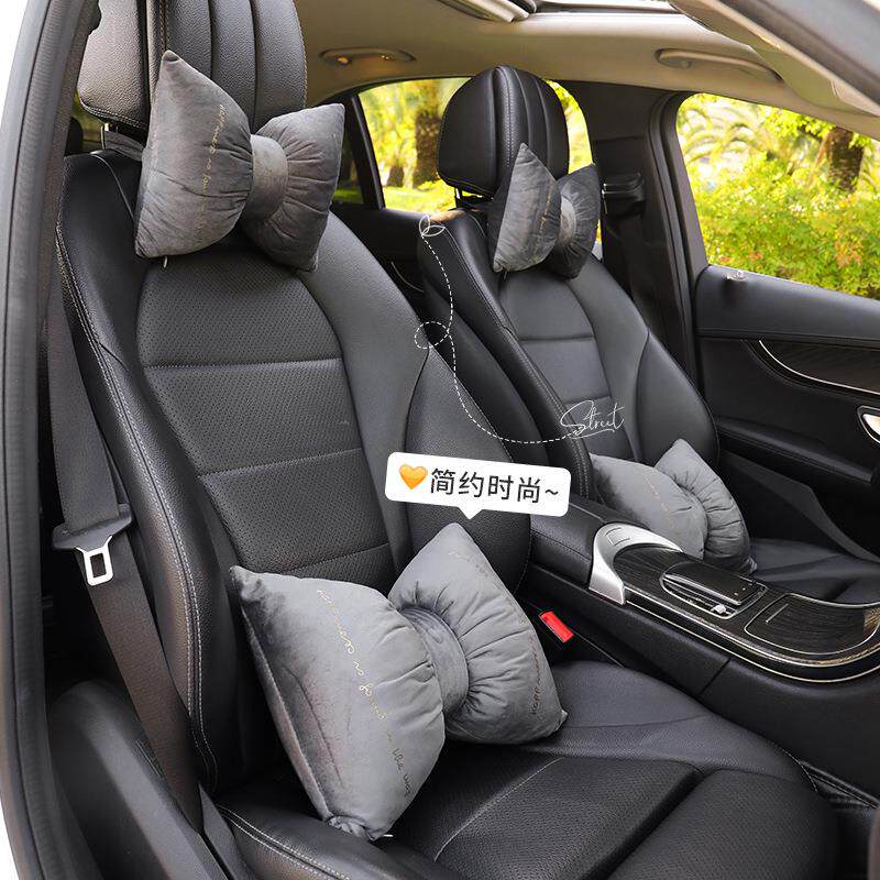 汽车头枕腰靠一对车用护颈枕主驾驶脖子睡觉枕头车内靠枕创意可爱