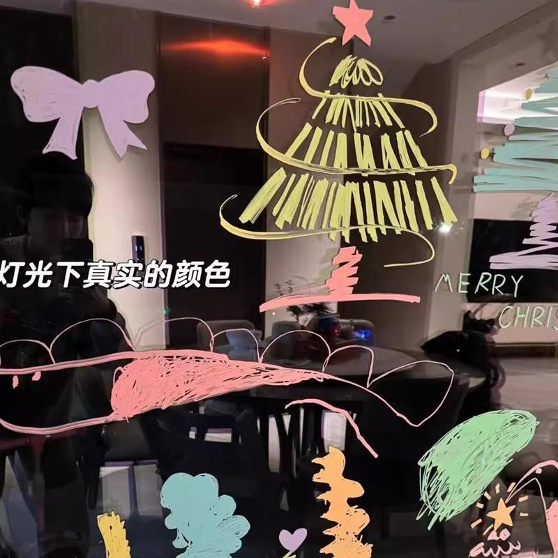 厂家粉笔可擦彩色涂鸦笔新款冰箱记号笔窗户玻璃画画写字荧光笔