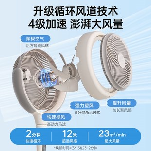 落地两用变频家用静音遥控家居灯睡眠电风扇 百斯腾空气循环扇台式