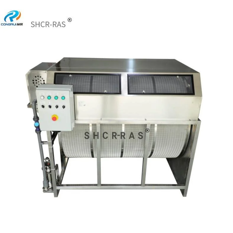 从锐新升级CR-WL150外塘养殖循环水尾水处理不锈钢开放式微滤机