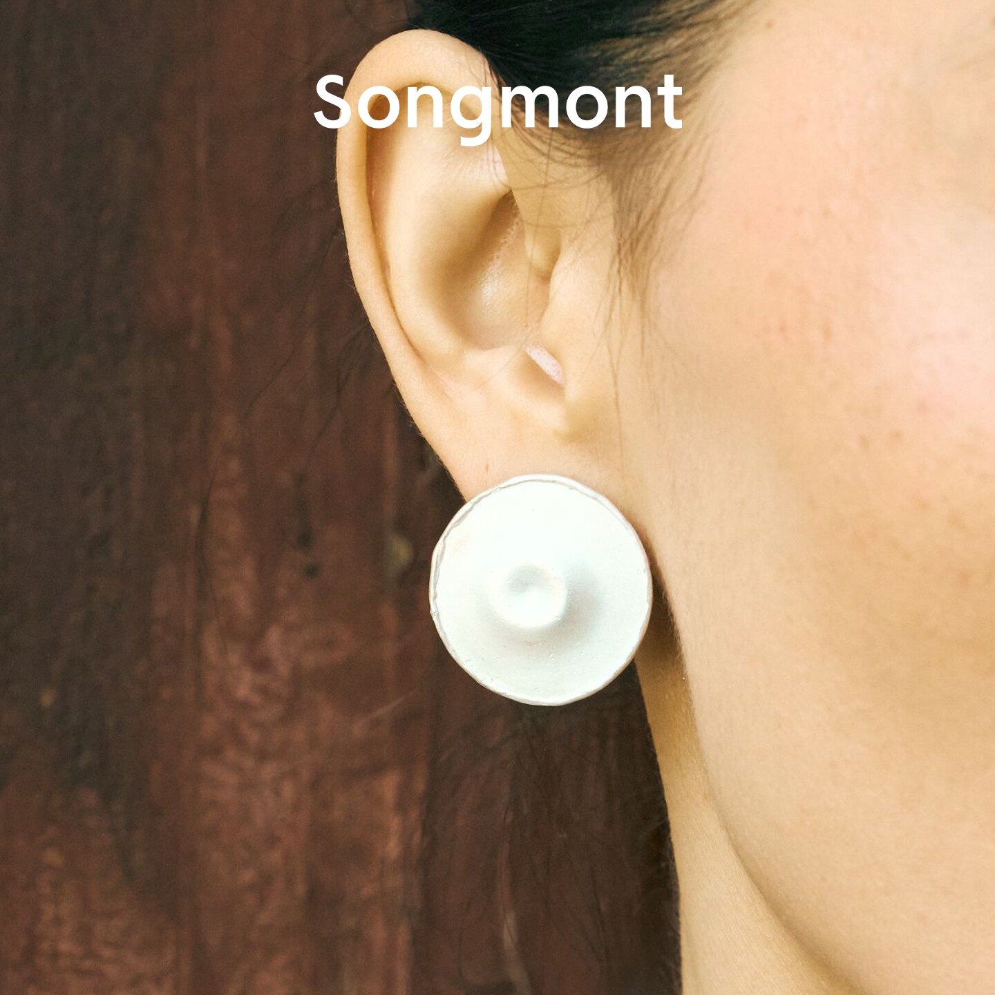 【张婧仪同款】Songmont山下有松「沉山」首饰系列拱顶银耳钉配饰