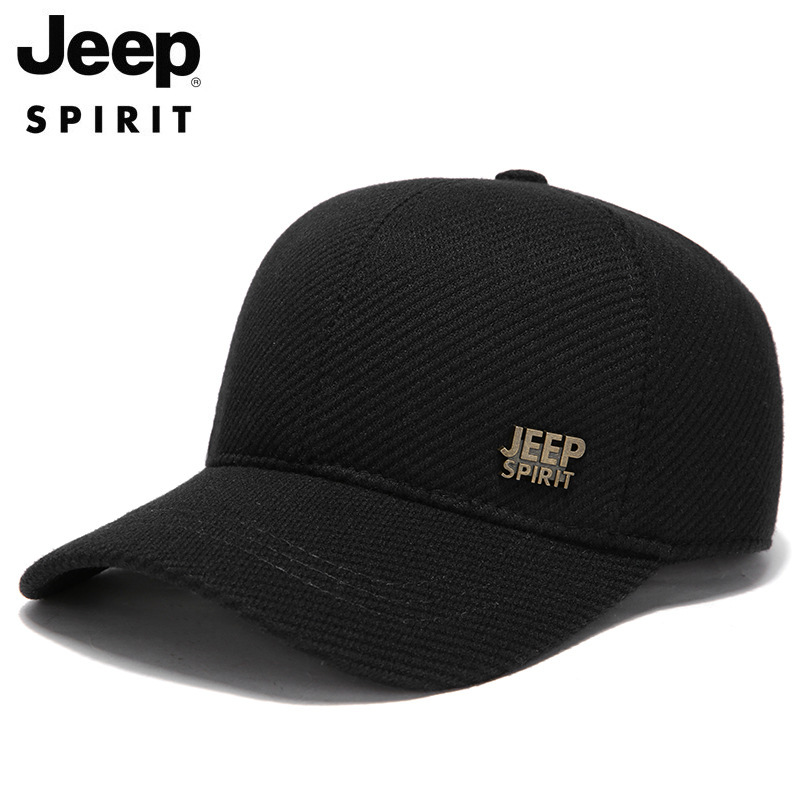 JEEP SPIRIT  正品帽子男加绒加厚棒球帽OM18CD996CA0143