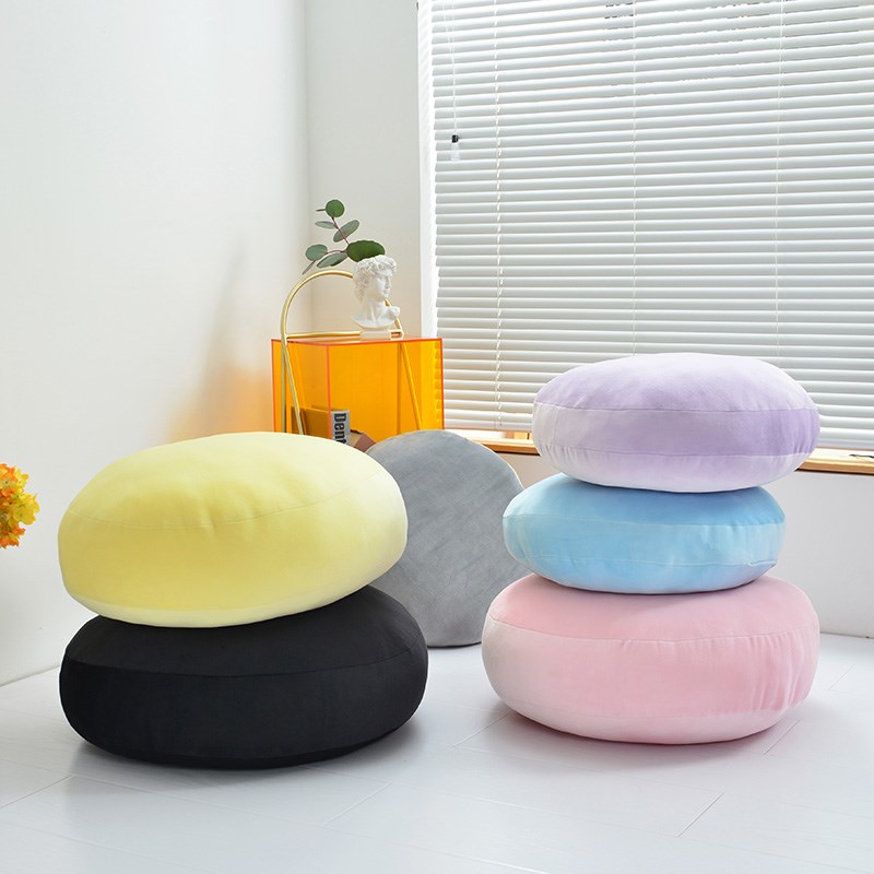 雅绿家纺 可爱毛绒舒适抱枕纯色坐垫蒲团装饰品小孩睡觉玩具靠垫