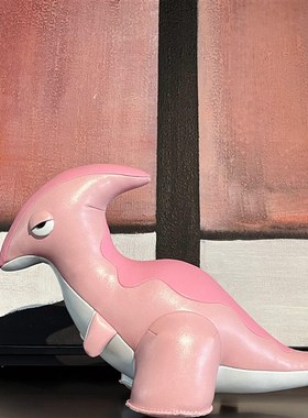 玩宠 恐龙系列  副栉龙手工皮质摆件安抚公仔暖居装饰礼物