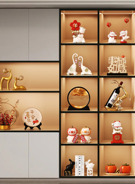 贝汉美轻奢酒柜装饰摆件高档客厅家居餐边柜玄关新家乔迁新居礼品