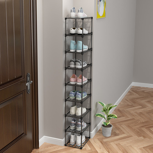 鞋 简易门口铁艺鞋 架子小型夹缝超窄款 楼道宿舍爆款 柜 子收纳墙角鞋