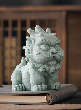 创意青砂石招财貔貅茶宠摆件精品可养茶玩茶桌茶台桌面装饰摆设品