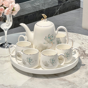 轻奢2024新款 茶具套装 高档陶瓷水杯茶壶茶杯家用客厅待客结婚礼品