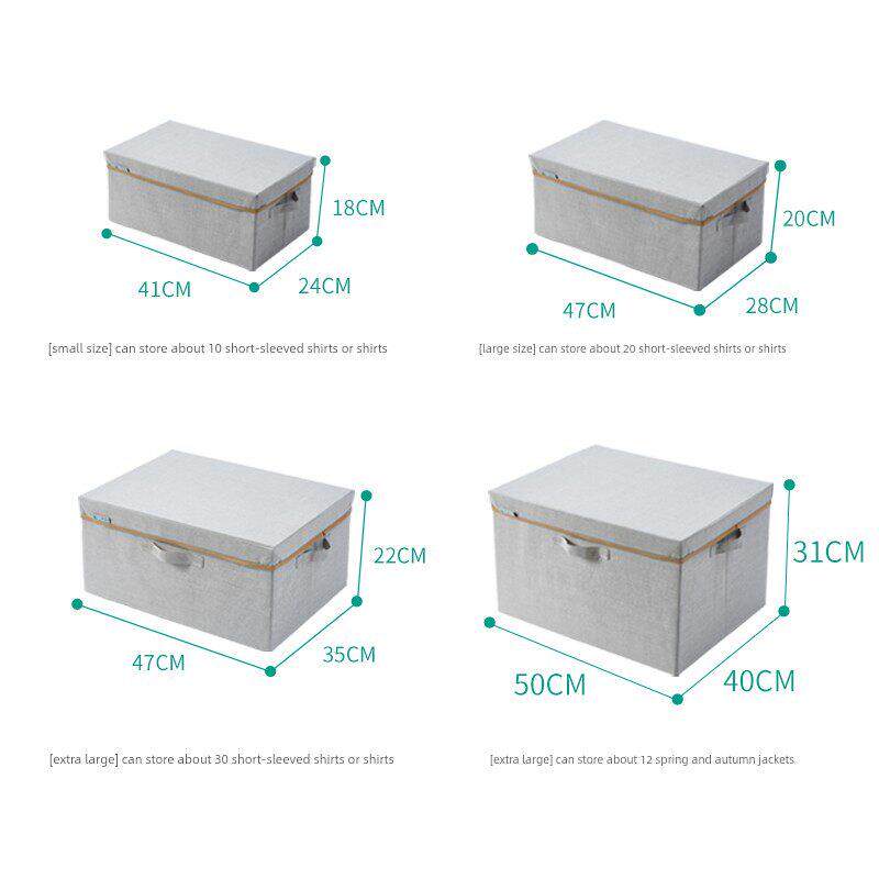 收纳箱布艺折叠特大号盒子衣柜加厚带盖家用衣服收纳抽屉式整理箱