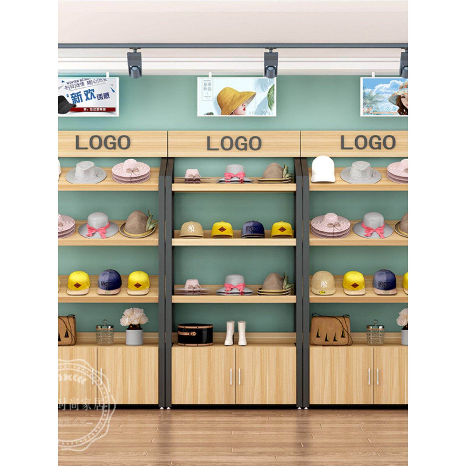 货架展示架多层货柜置物架商场产品展柜陈列柜鞋店样板枕头展示柜