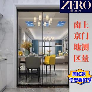 定制厨房客厅阳台推拉隔音移门钛镁铝合金双层中空钢化玻璃吊轮门