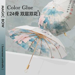 遮阳伞小巧太阳伞防晒防紫外线轻便携晴雨两用伞2024新款