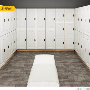 木质更衣柜美发店理髲店顾客置物柜健身房美容院收纳柜洗浴柜带锁