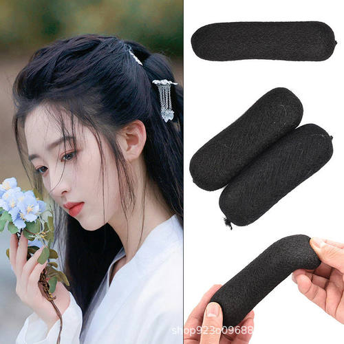 秃子乐汉服假发垫发包古风软发丝颅顶假发包cos百搭款牛角包
