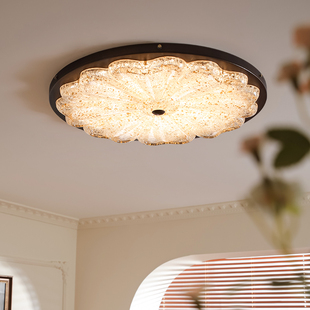 宝兮 卧室吸顶灯现代简约中古风书房主卧灯具美式复古全光谱护眼