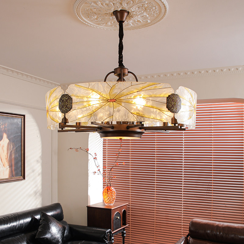 宝兮客厅吊灯中古风珐琅彩大厅主灯新中式2025新款宋式美学别墅灯