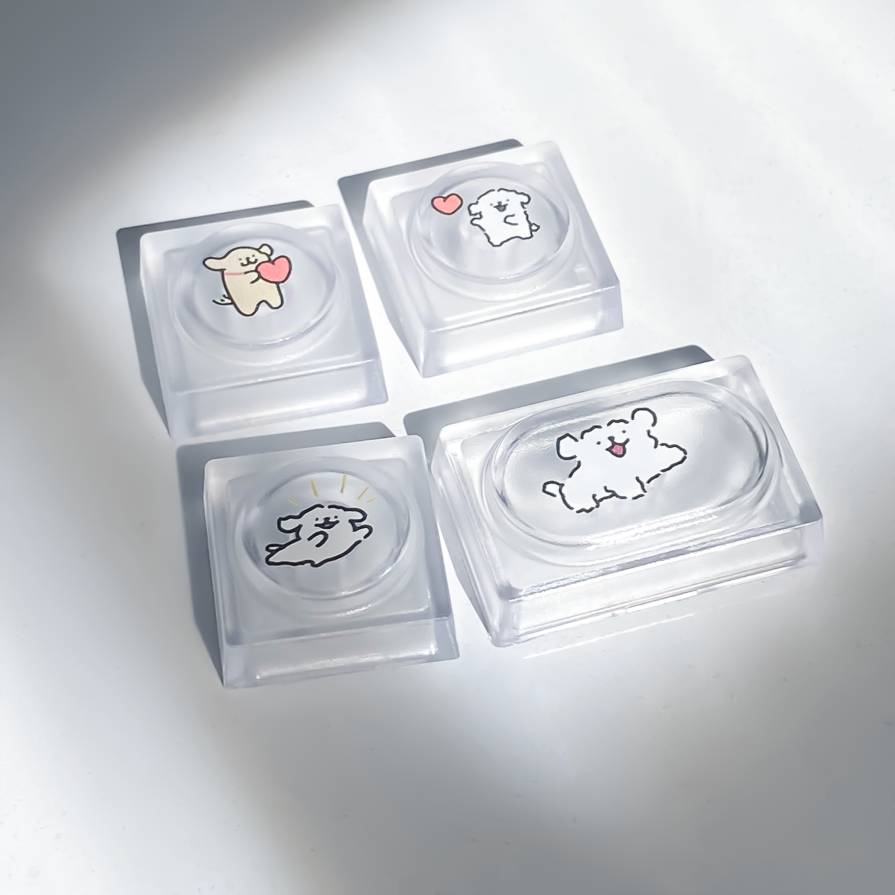 线条小狗矮轴十字轴键帽