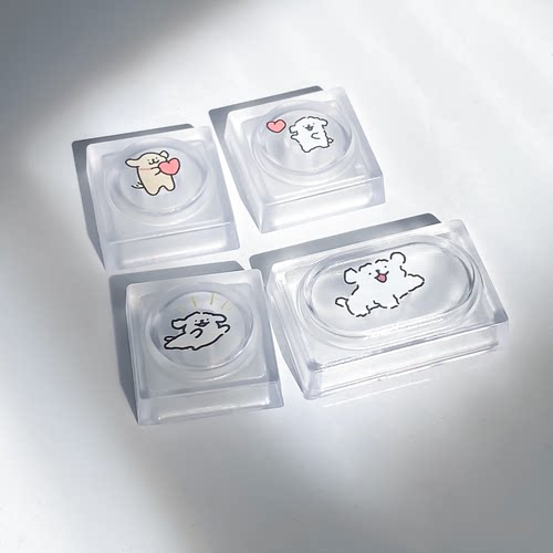 线条小狗矮轴十字轴键帽