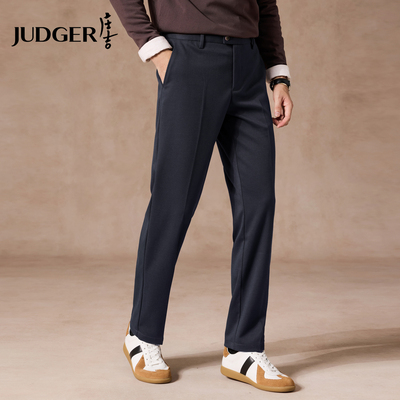 【天丝+羊毛】庄吉男士休闲裤2025秋冬款加厚保暖通勤直筒长裤子