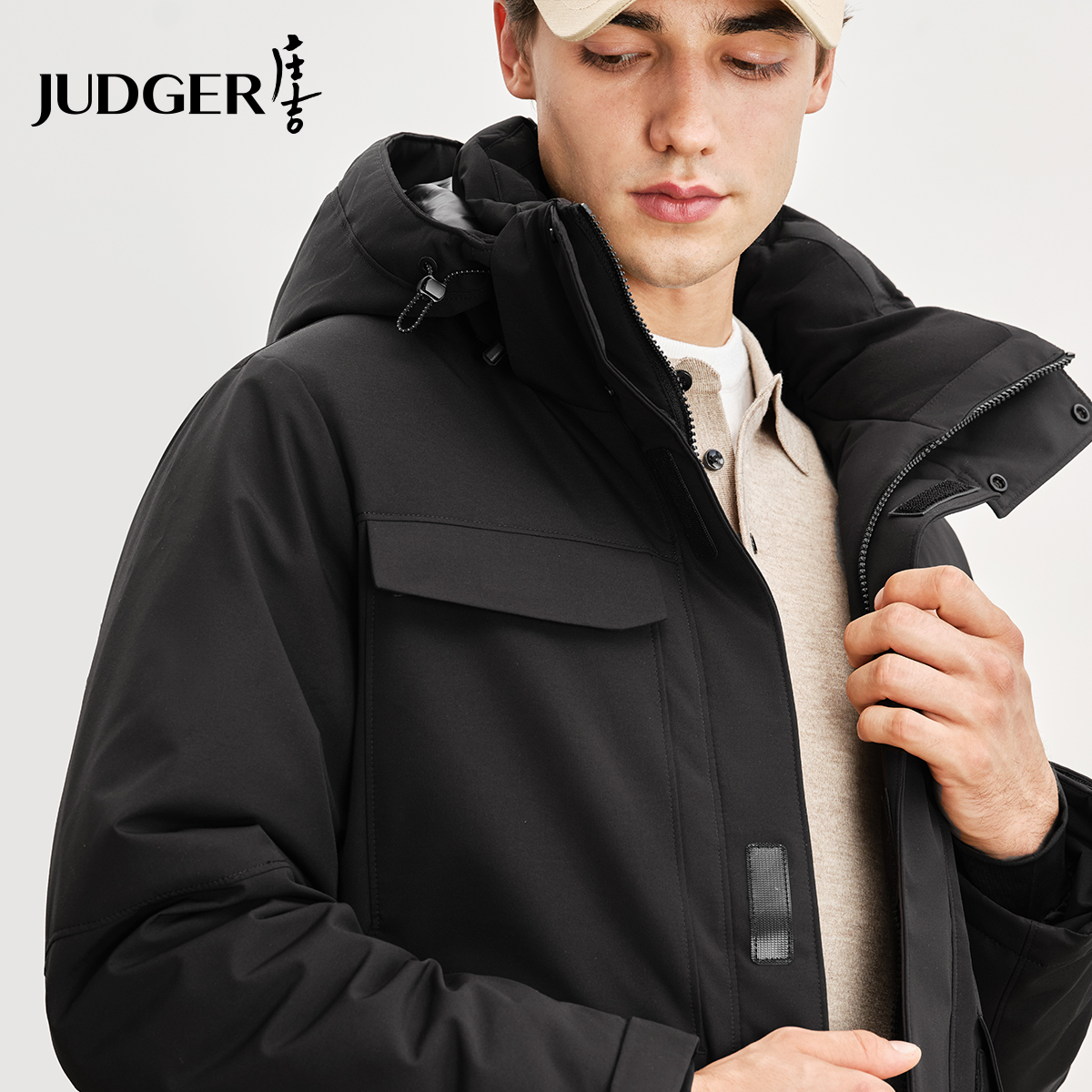 【石墨烯发热】庄吉男士羽绒服90鹅绒2025冬季新款加厚工装外套