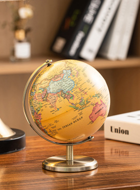 轻奢高档地球仪摆件办公室书房桌面摆I设客厅电视柜家居装饰品