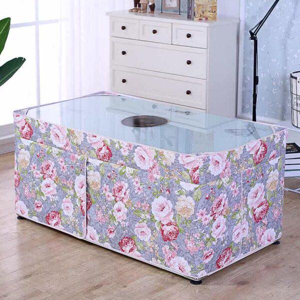 新款电炉罩烤火罩茶几罩套长方形客厅家用烤火炉桌布电暖桌罩套子