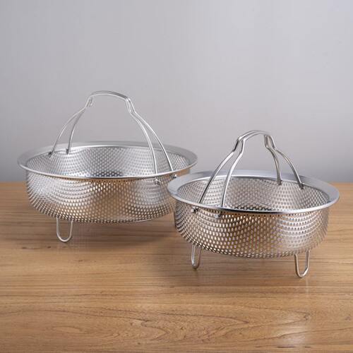 304不锈钢电饭锅蒸屉家用沥米饭蒸格 提手蒸架加厚蒸锅用隔水蒸笼