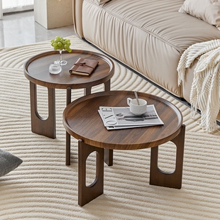 北欧简约组合茶几轻奢家用酒店民A宿圆形小茶几创意小户型沙发边