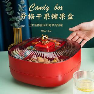 过年水果盘家用客厅结婚创意瓜子零食干果坚果糖果收纳盒塑料果盘