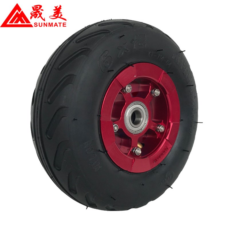 8寸滑板平衡电动车充气内外胎铝合金轮辐轮毂塑料轮毂整轮车轮