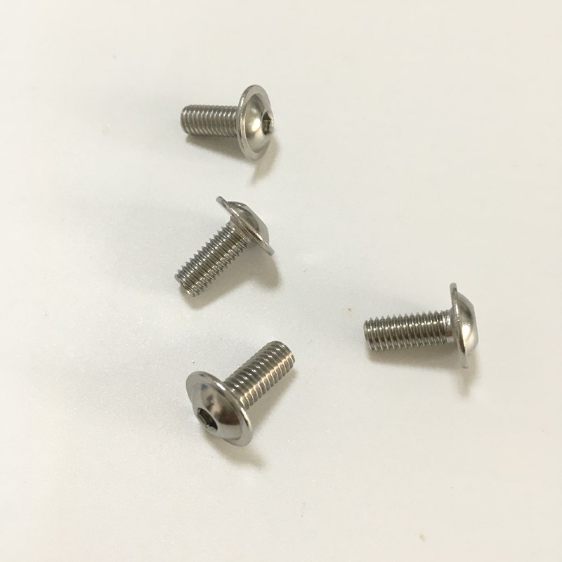 ISO7380-2内六角平圆头带垫螺钉 304不锈钢 带介圆头机牙螺丝