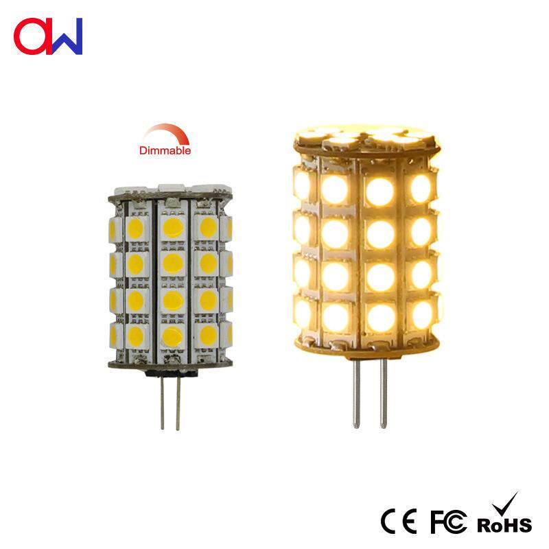 厂家直销 LED G4/GY6.35玉米灯珠 AC/DC 12V 5W 可调光360度