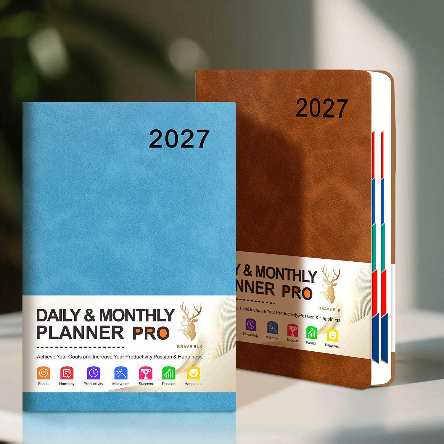 亚马逊跨境2027年英文版日程本365每天一页计划本自律打卡年历本
