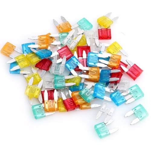 跨境60/120pcs袋装汽车小号插式保险片方形贴片热过载插片5-30AMP