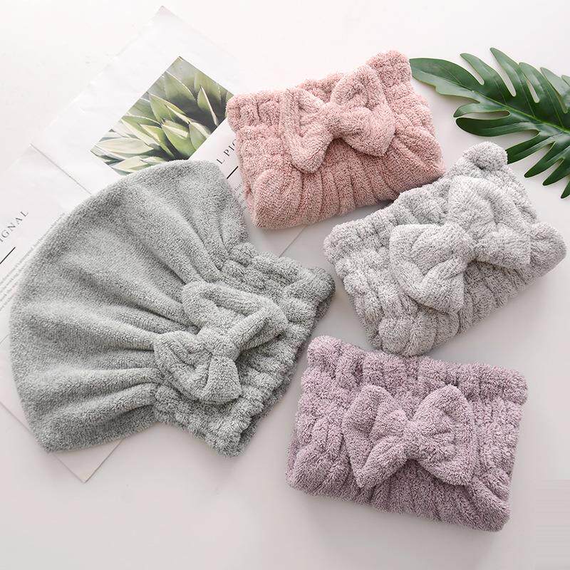 厂家竹炭纤维蝴蝶结女士干发帽包头巾家用速干吸水擦头巾