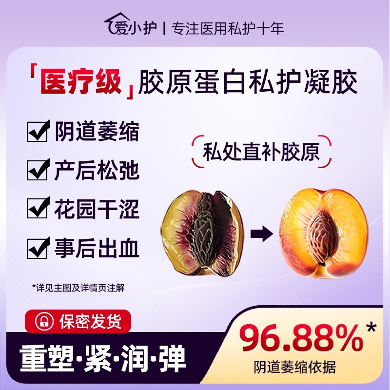 爱小护医用胶原蛋白私处凝胶补水紧致水润妇科凝胶收阴缩私处液,计生用品,私处护理（器械）,淘宝优惠券,粉丝福利购,淘宝优惠卷