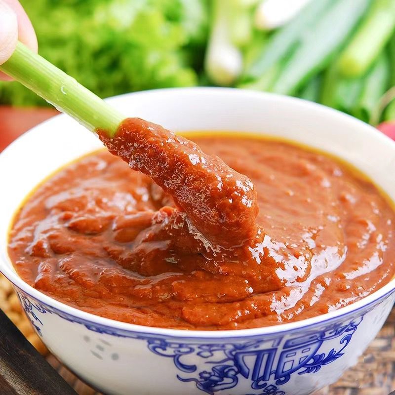 东北大酱农家手工黄豆酱大豆酱蘸菜酱无豆瓣炸酱批发袋装550g拌饭